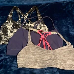 3 - Size 10/12 Lululemon Bras